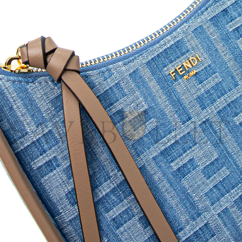 FENDI DENIM FF MINI FENDESSENCE BAG 8BS094AS3F (27*20.5*7cm)